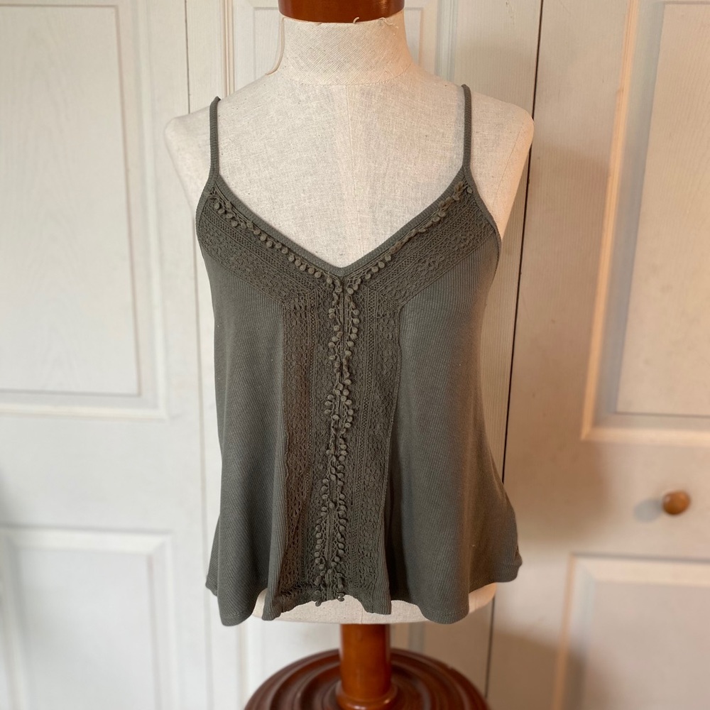 Medium hunter green crop top from American eagle